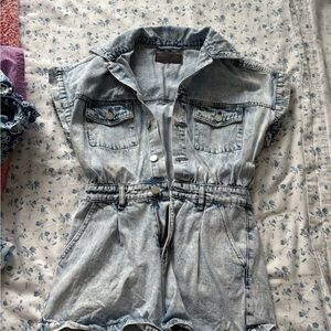 Denim Romper